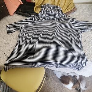 Michael Kors Black and White Striped Hoodie